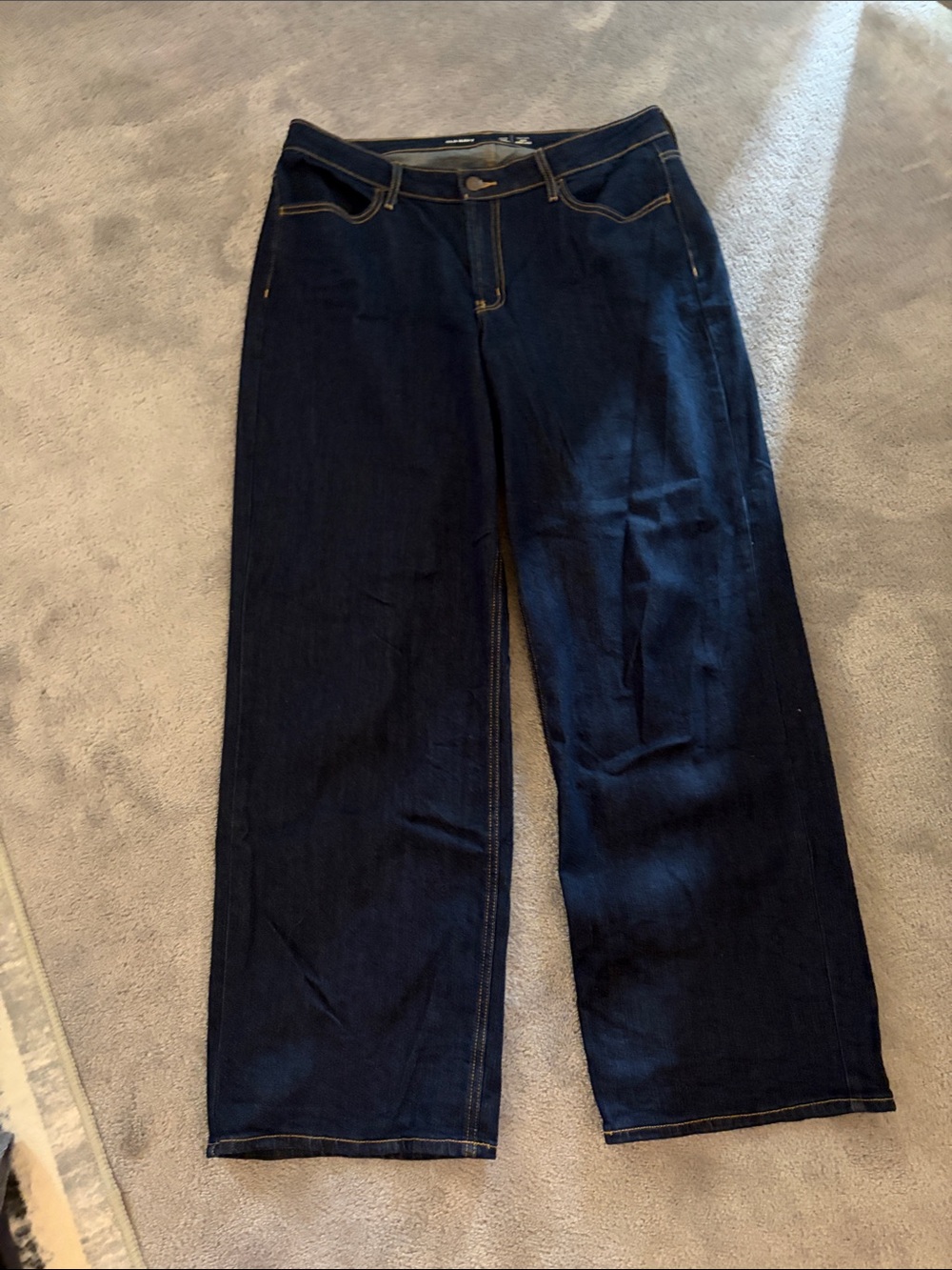Old Navy high rise Wow wide leg Women's Jeans in Dark Blue